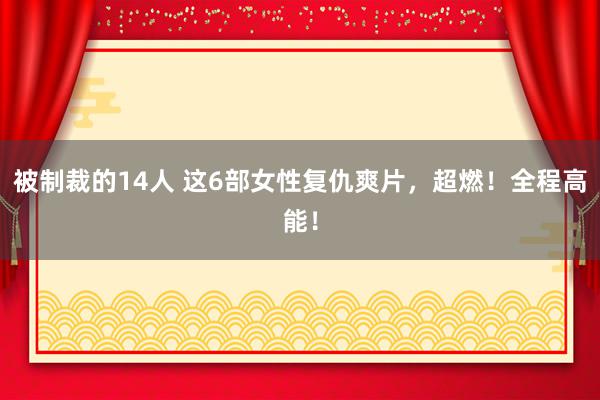 被制裁的14人 这6部女性复仇爽片，超燃！全程高能！